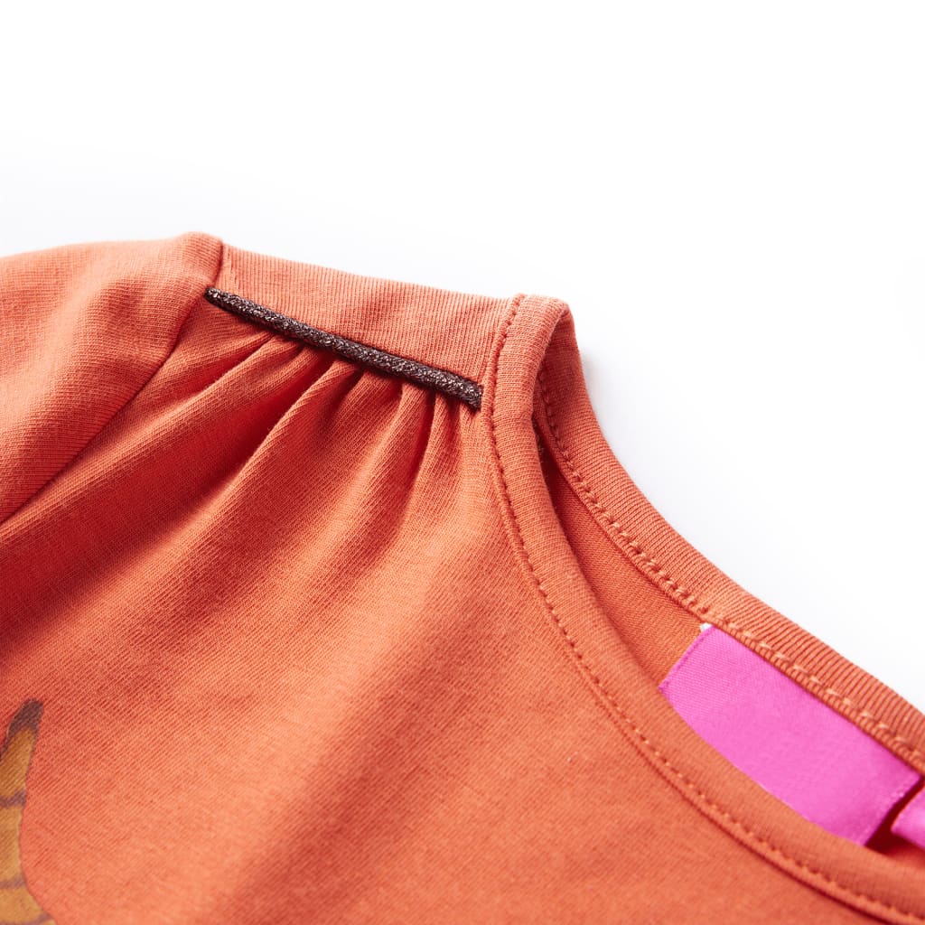 Vidaxl Children's shirt with long sleeves 128 Oranjebruin