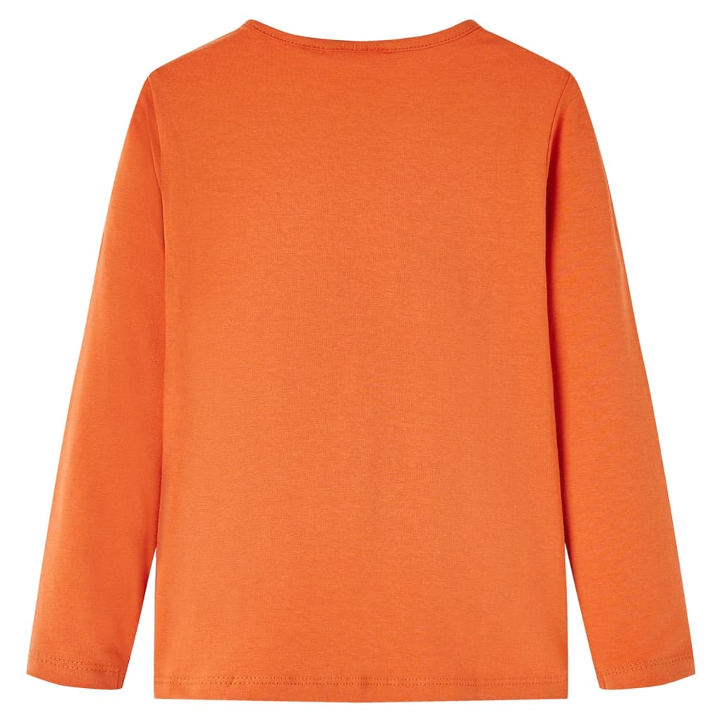 Vidaxl Kanner Shirt mat laangen Ärmelen 140 oranjruri