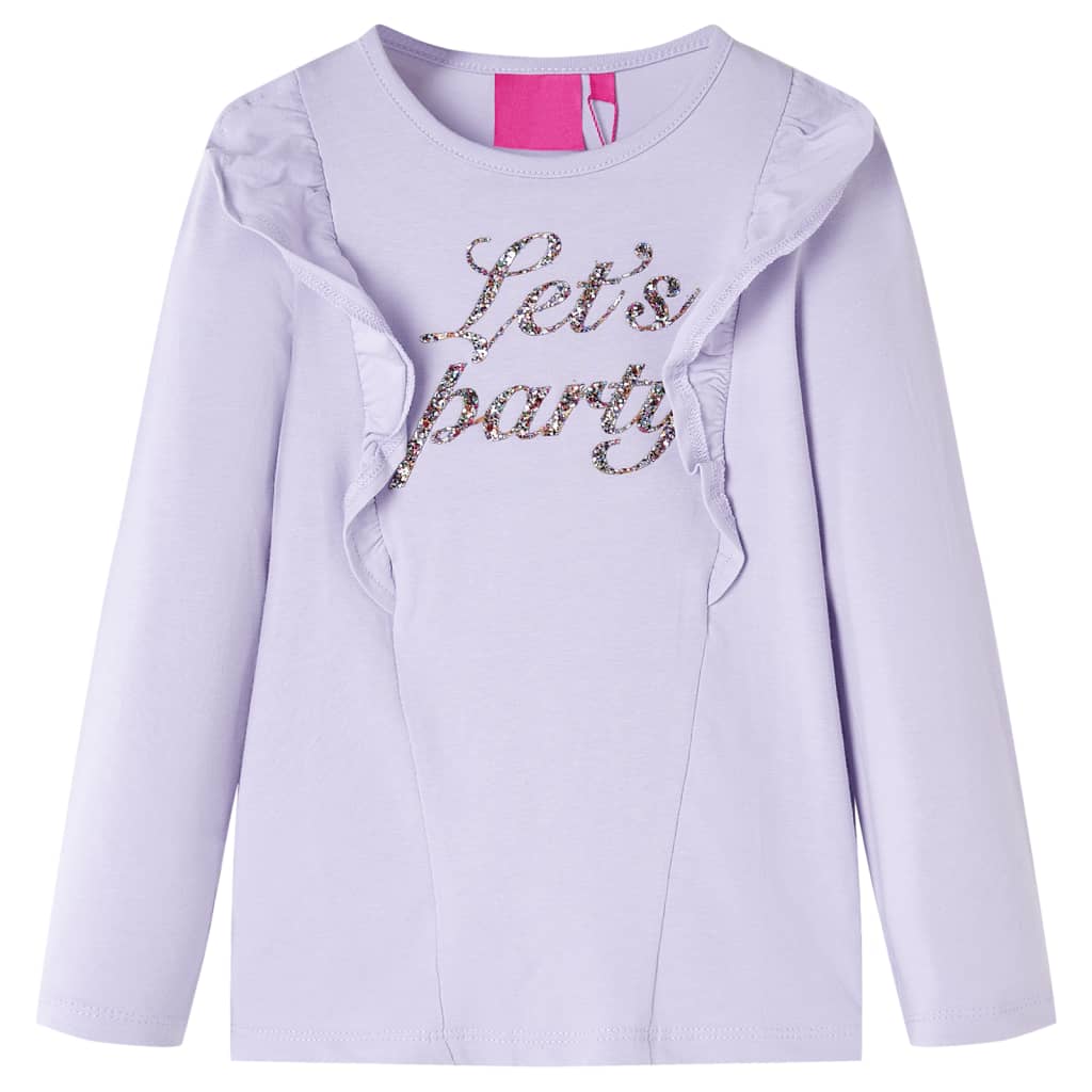 Vidaxl Children's shirt with long sleeves 92 Light lilac