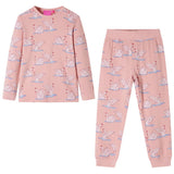 Pajamas pour enfants Vidaxl à manches longues 104 rose clair