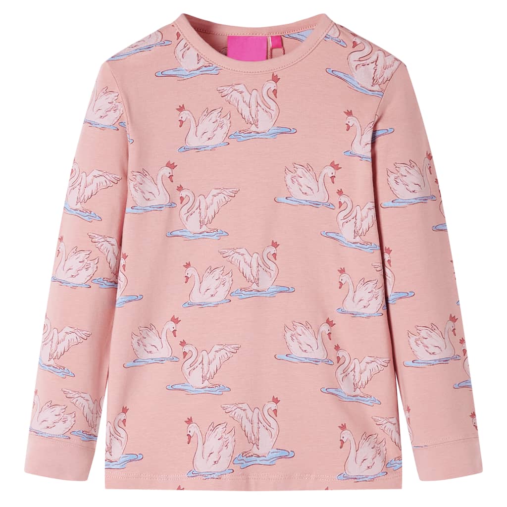 Pajamas pour enfants Vidaxl à manches longues 104 rose clair
