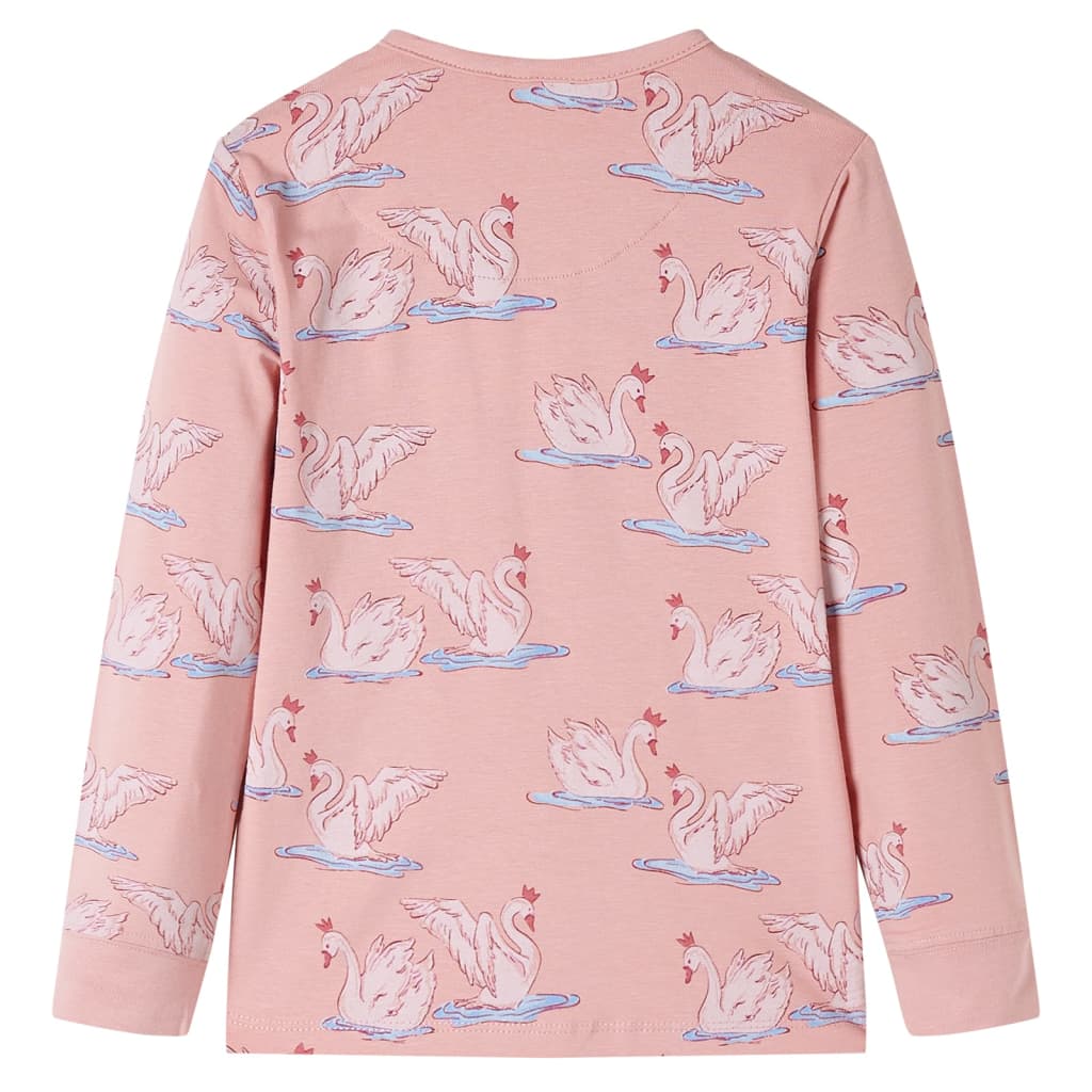 Pajamas pour enfants Vidaxl à manches longues 104 rose clair