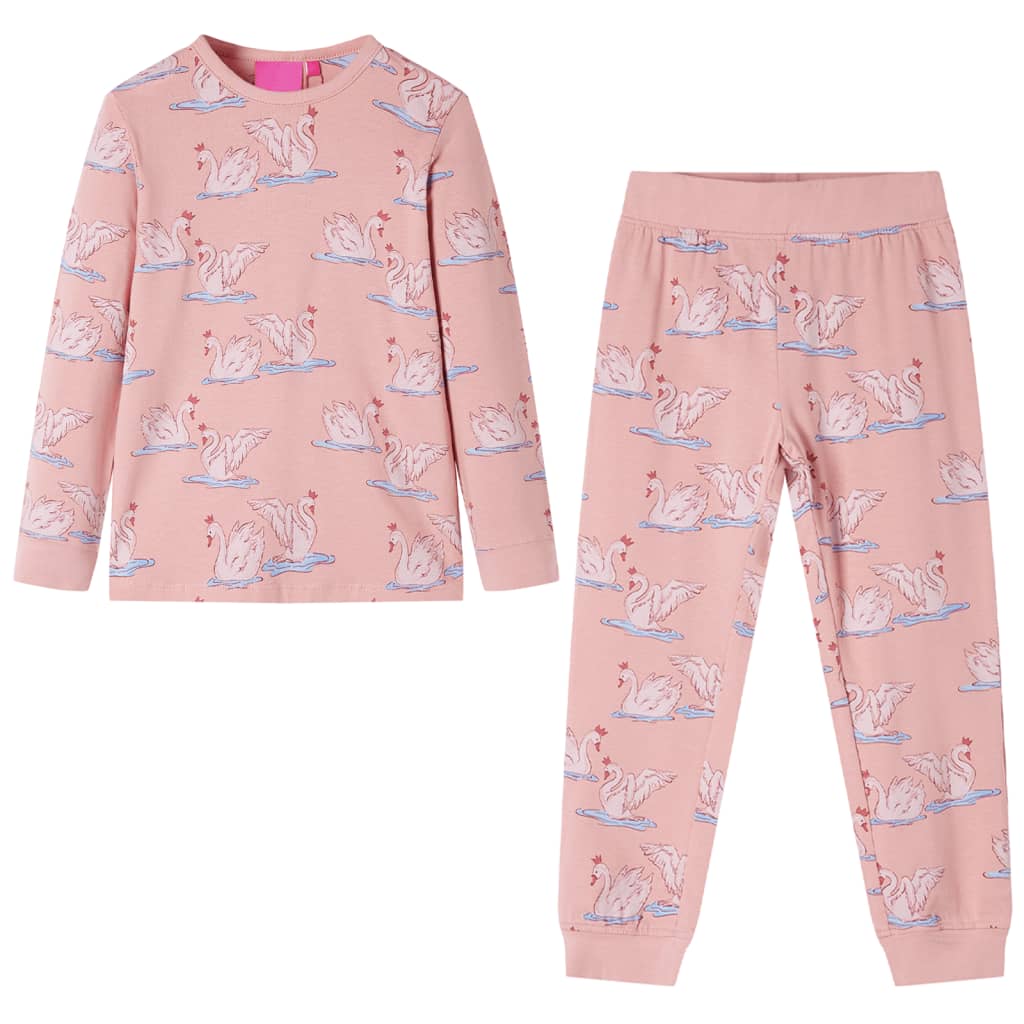 Vidaxl Pyjamas pour enfants à manches longues 116 rose clair