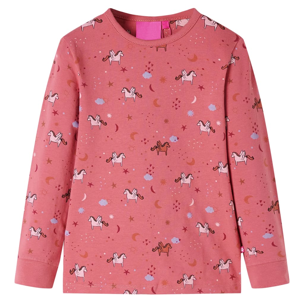 Vidaxl Children's pajamas with long sleeves 92 Old pink