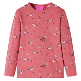Vidaxl Pyjama pour enfants à manches longues 128 vieux rose