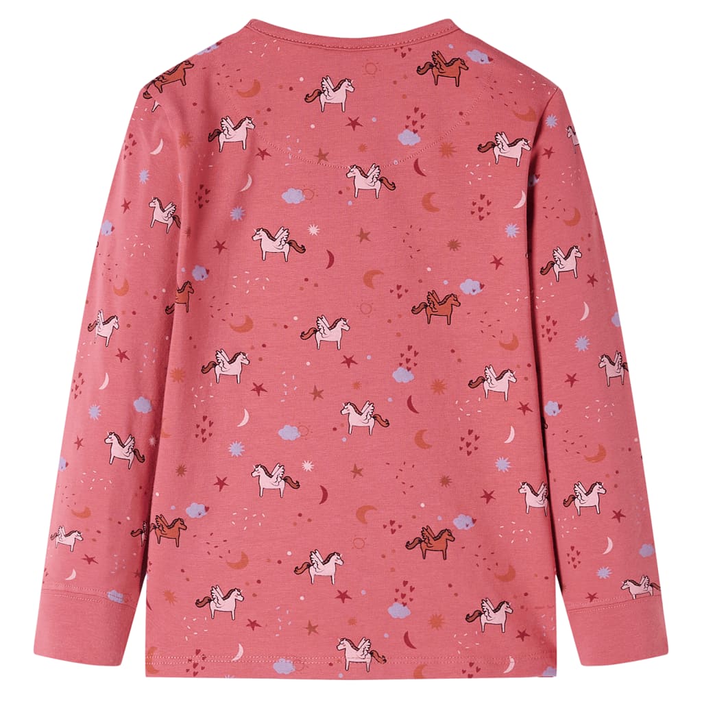 Vidaxl Pyjama pour enfants à manches longues 128 vieux rose