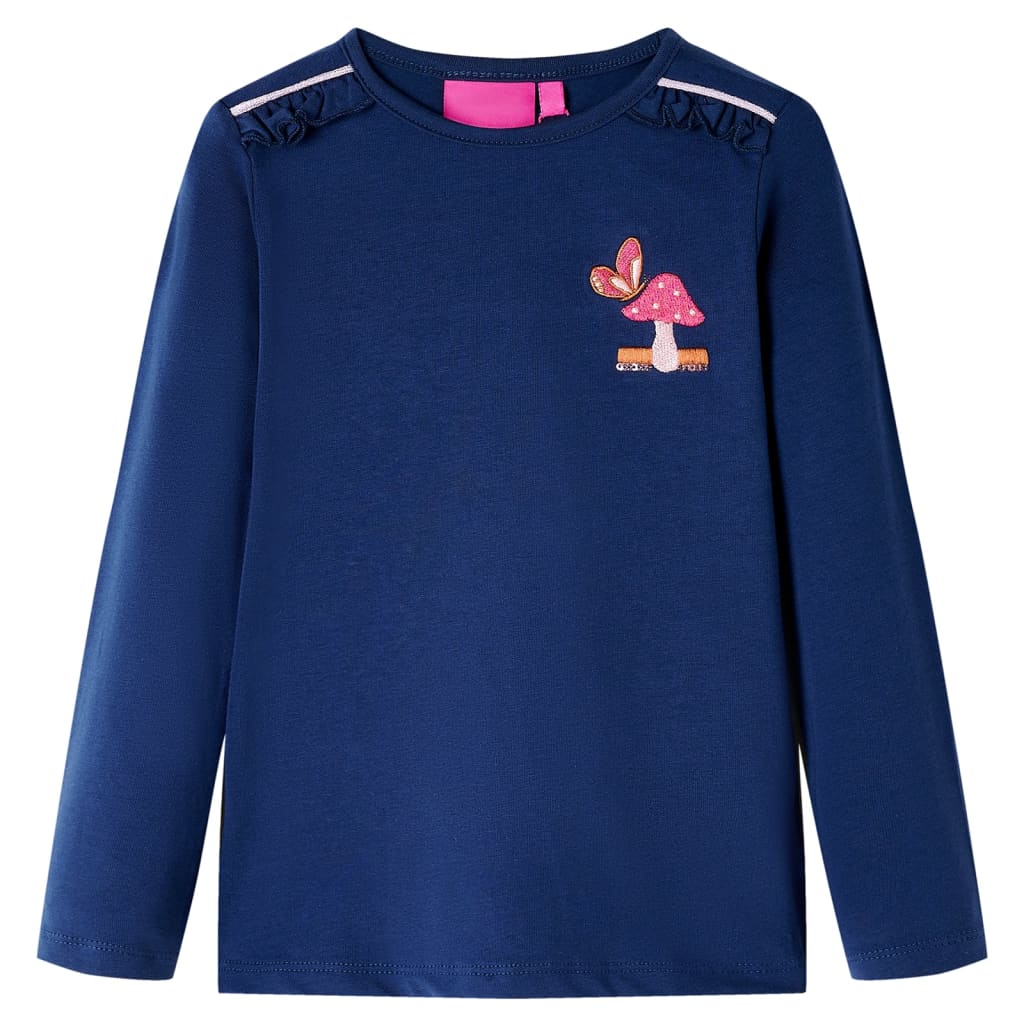Vidaxl children's shirt with long sleeves 104 navy blue