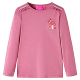 Dětská košile Vidaxl s dlouhými rukávy 92 Raspberry Colored