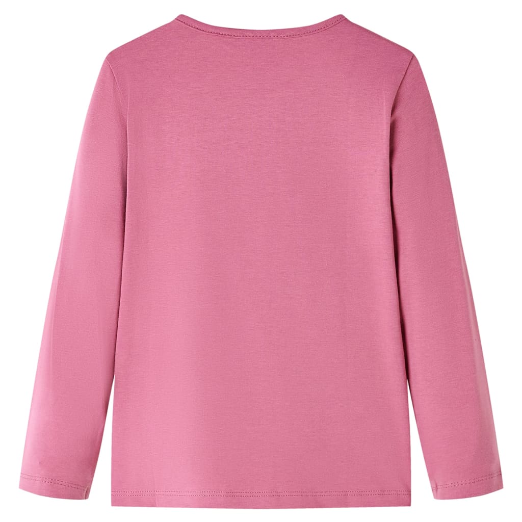 Dětská košile Vidaxl s dlouhými rukávy 92 Raspberry Colored