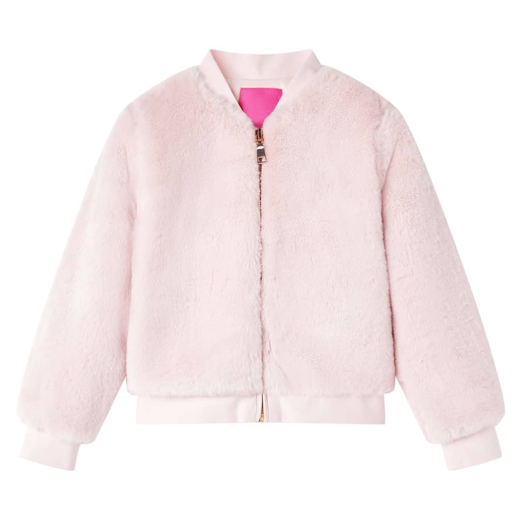 Giacca per bambini Vidaxl 92 kunstsdacht rosa morbido