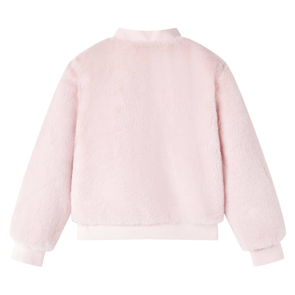 Giacca per bambini Vidaxl 128 kunstsdacht rosa morbido