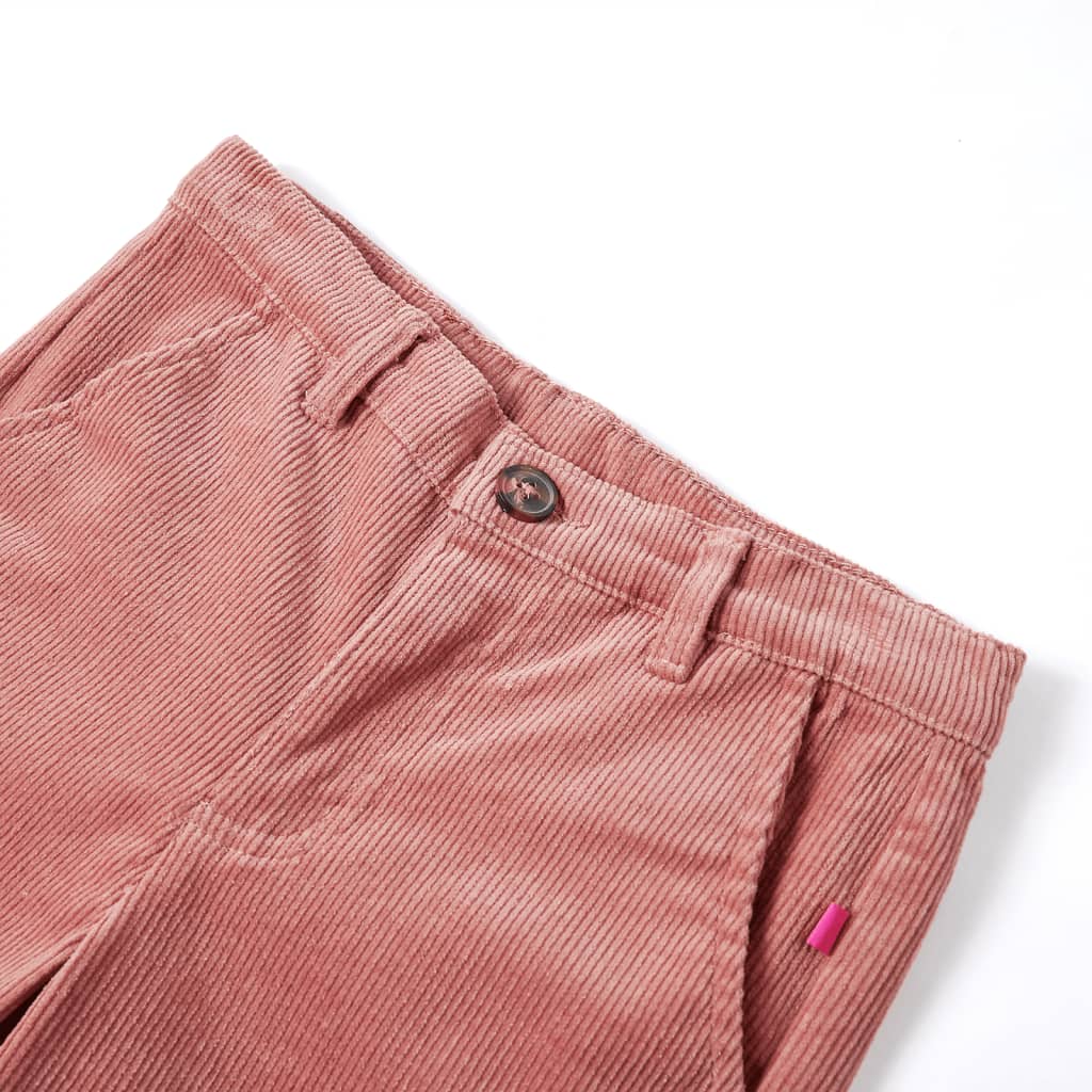 Vidaxl Kinderbroek 92 Rib Velvet Old Pink