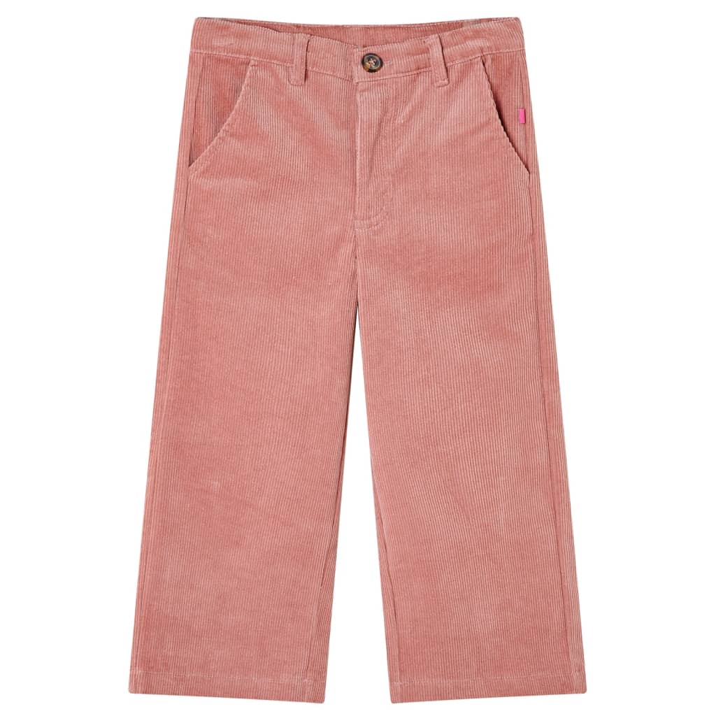 Vidaxl Kinderbroek 104 rib velvet old pink