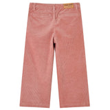 Vidaxl Kinderbroek 116 Velvet a costola vecchia rosa