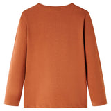 Dětská košile Vidaxl s dlouhými rukávy 128 Cognac Colored
