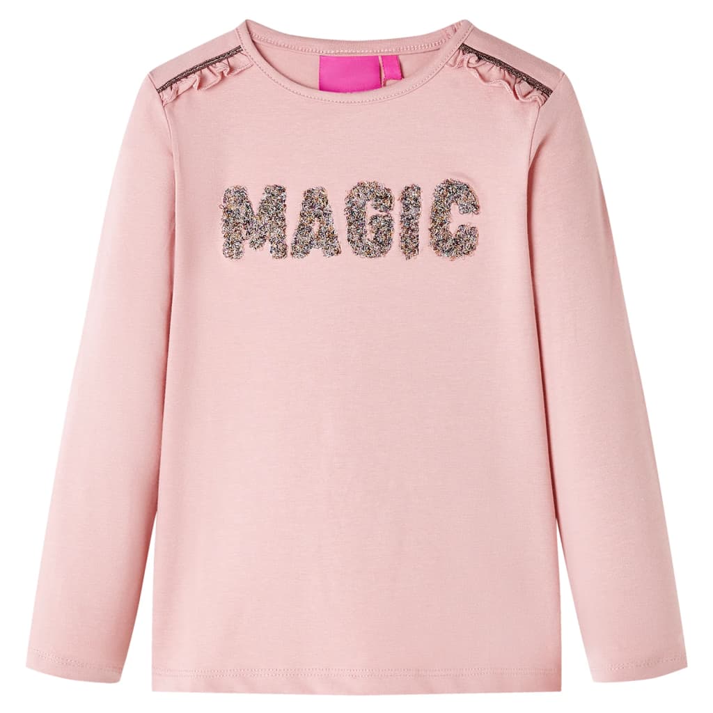Vidaxl Children's shirt with long sleeves 104 light pink