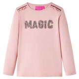 Vidaxl Children's shirt with long sleeves 104 light pink
