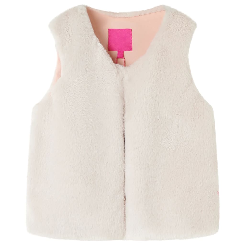 Giacca per bambini Vidaxl 116 kunstvacht beige