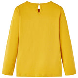 Dětská košile Vidaxl s dlouhými rukávy 128 Ocher Color
