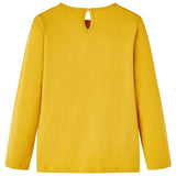 Vidaxl children's shirt with long sleeves 140 ocher -colored