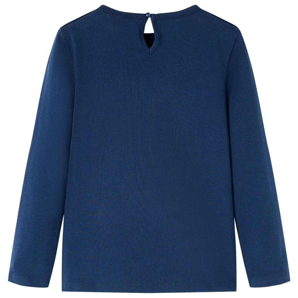 Dětská košile Vidaxl s dlouhými rukávy 104 Navy Blue