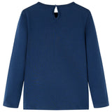 Dětská košile Vidaxl s dlouhými rukávy 116 Navy Blue