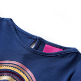 Dětská košile Vidaxl s dlouhými rukávy 140 Navy Blue