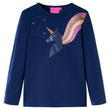 Dětská košile Vidaxl s dlouhými rukávy 92 Navy Blue