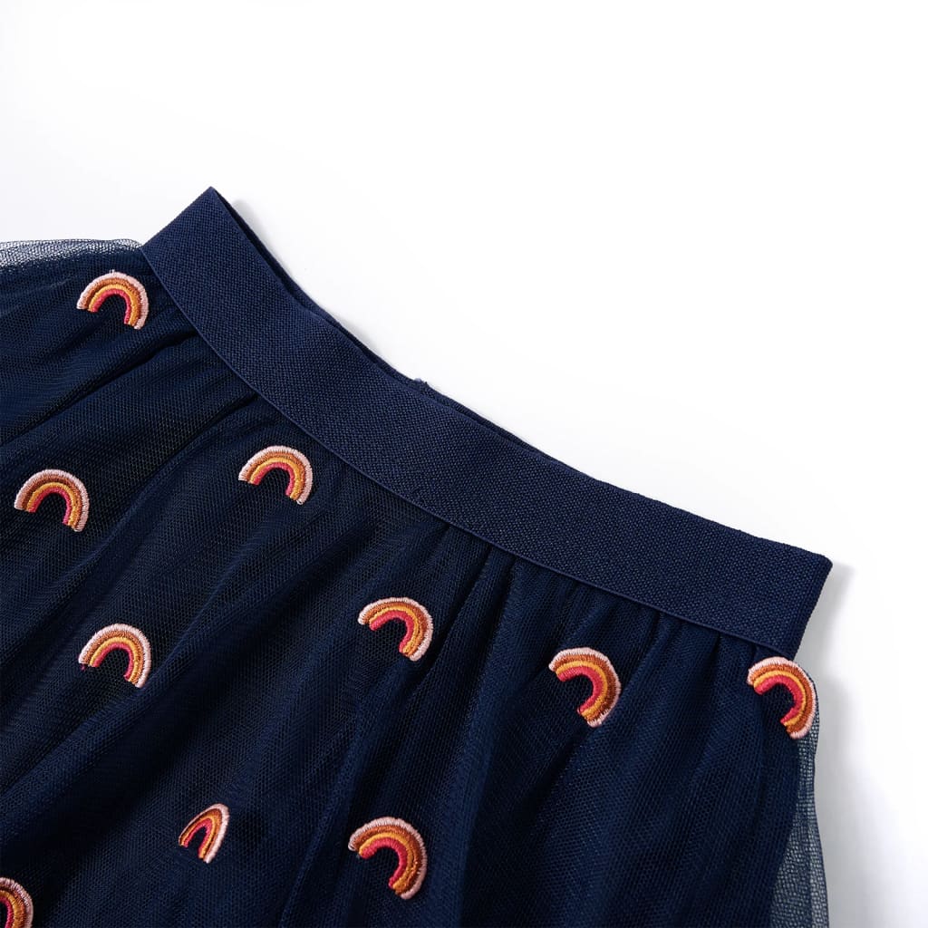 Dětská sukně Vidaxl s Tulle 116 Navy Blue