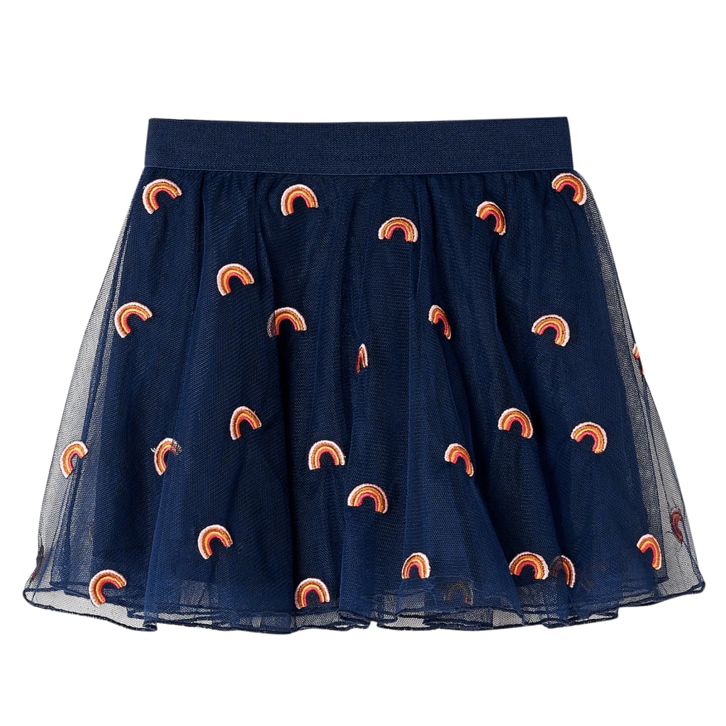 Vidaxl children's skirt with tulle 128 navy blue