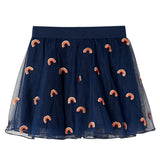 Vidaxl children's skirt with tulle 128 navy blue