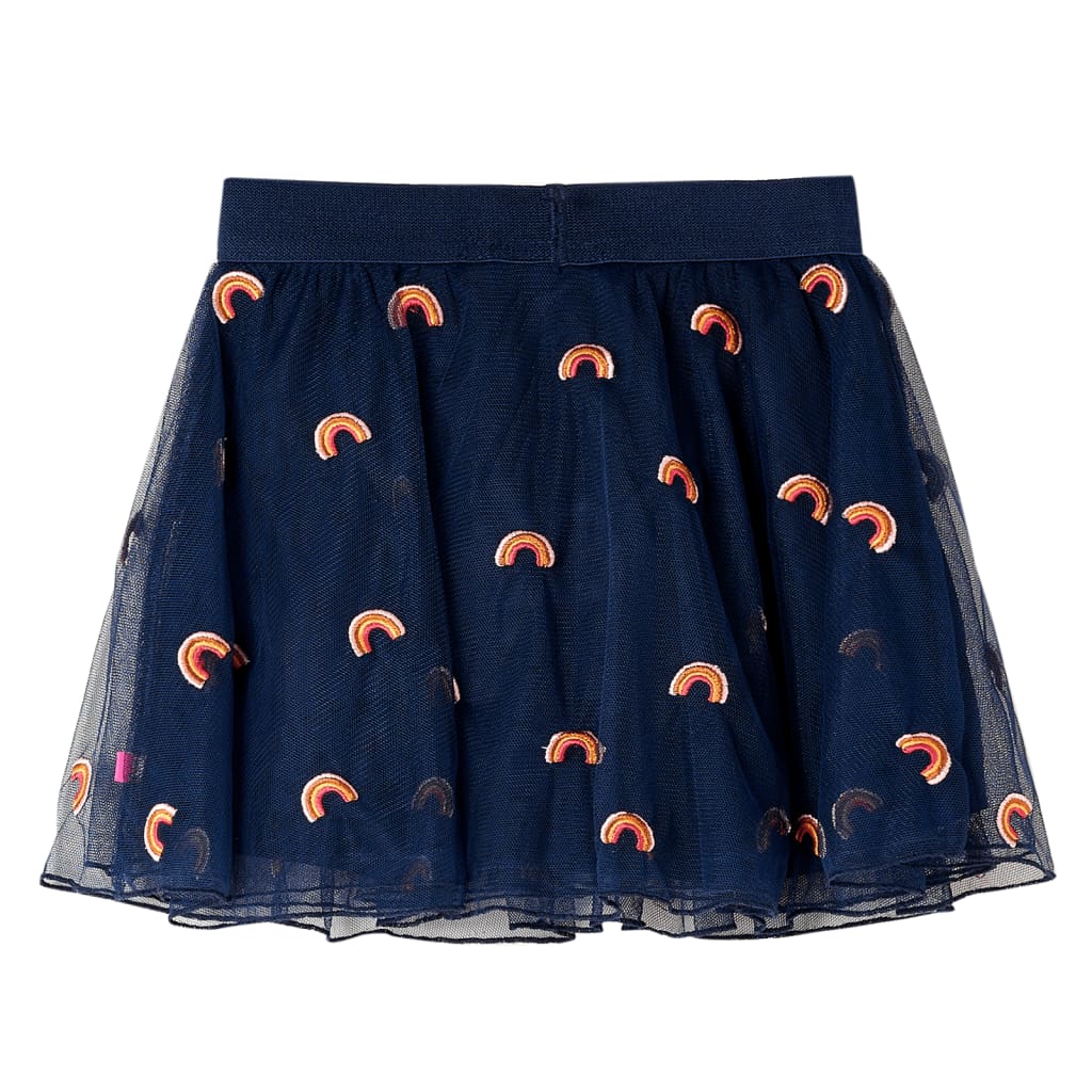Vidaxl children's skirt with tulle 128 navy blue