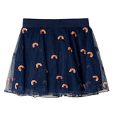 Vidaxl children's skirt with tulle 140 navy blue