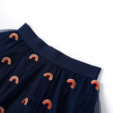 Vidaxl children's skirt with tulle 140 navy blue