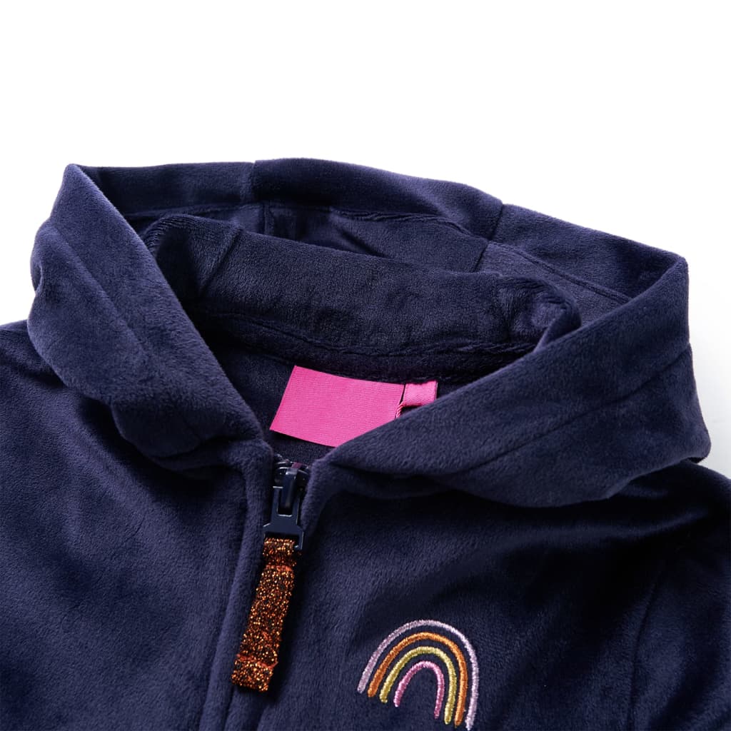 Vidaxl Children's jacket with hood 92 Navy blue