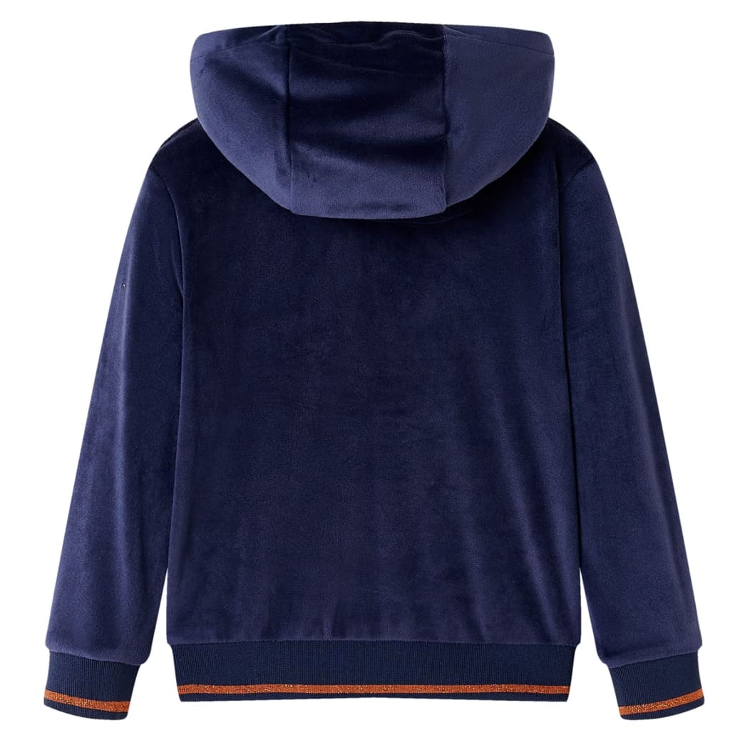Vidaxl Children's jacket with hood 128 navy blue