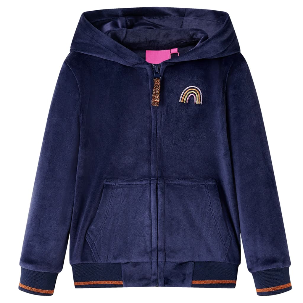 Vidaxl Children's jacket with hood 140 Navy blue