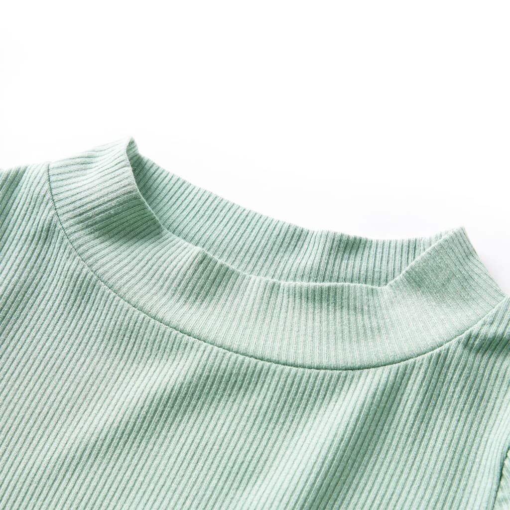 Dětská košile Vidaxl s dlouhým rukávem Low Col 128 Darkmint -Colored