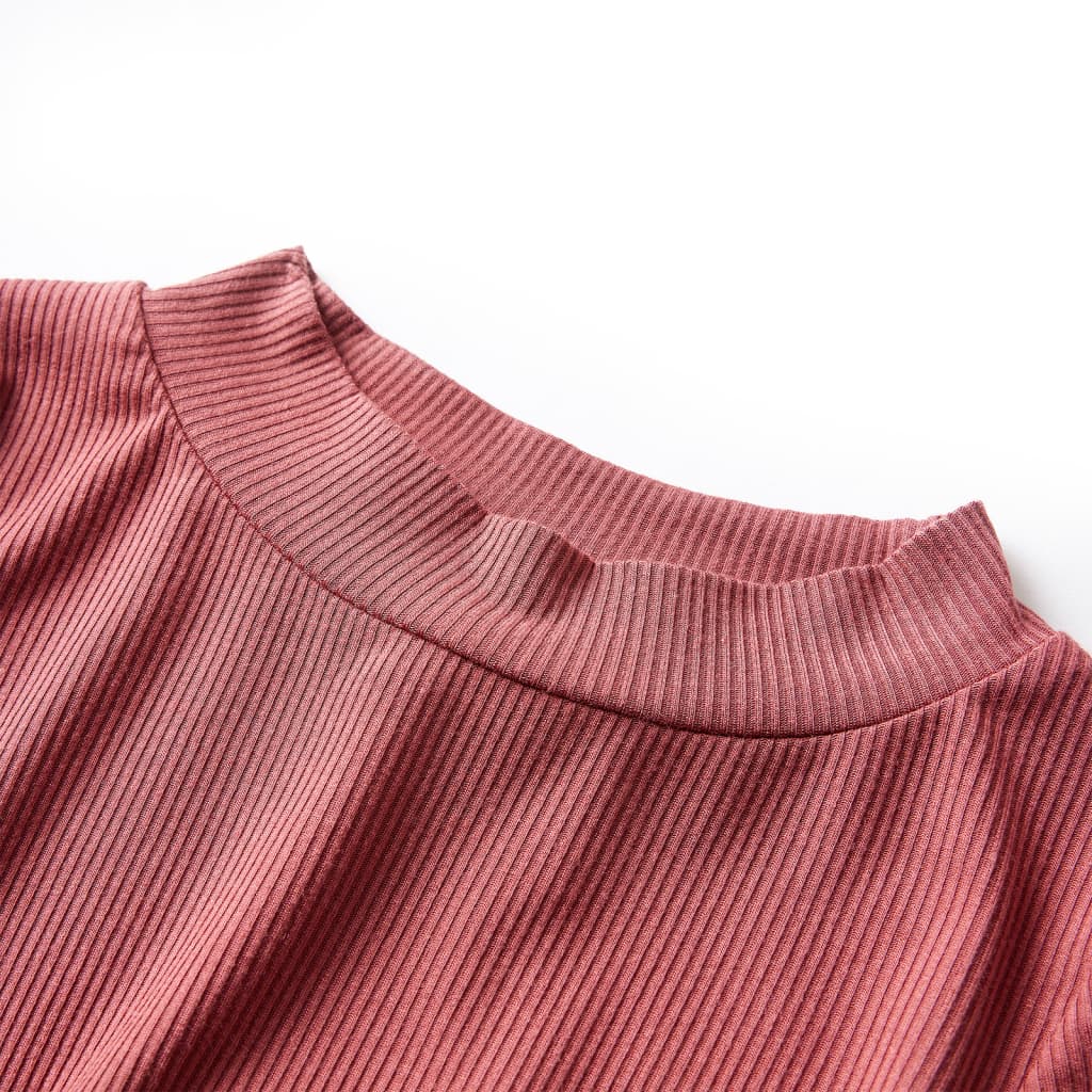 Dětská košile Vidaxl s dlouhým rukávem Low Col 92 Red -Brown