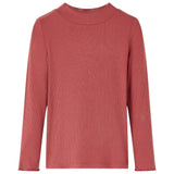 VidaXL children's shirt with long sleeves and low col 116 reddish -brown