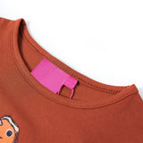 Vidaxl Children's shirt with long sleeves 104 cognac colored