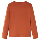 Dětská košile Vidaxl s dlouhými rukávy 128 Cognac Colored