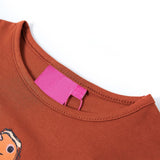 Dětská košile Vidaxl s dlouhými rukávy 128 Cognac Colored