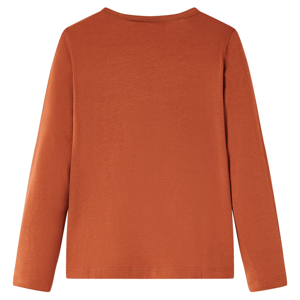 Vidaxl Children's shirt with Long Sleeve 140 Cognac colored