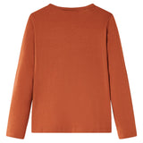 Vidaxl Children's shirt with Long Sleeve 140 Cognac colored