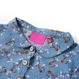 Vidaxl -Kinderkleid mit langen Ärmeln 92 Benzinfarbe
