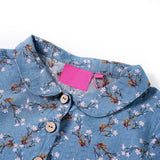 Vida Vidaxl Vestido para niños con mangas largas 104 Color de gasolina