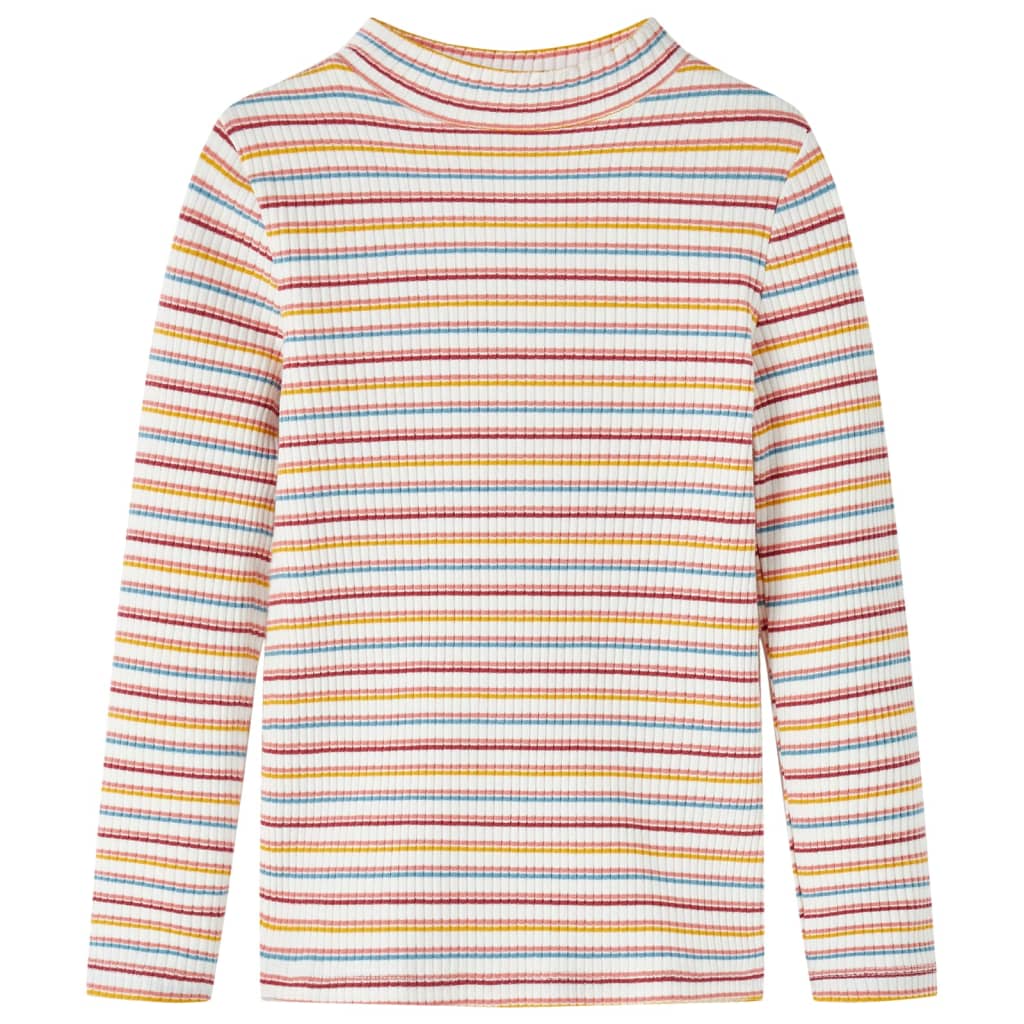 Vidaxl Children's shirt with long sleeves 92 Striped ecru