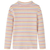 Vidaxl Children's shirt with long sleeves 92 Striped ecru