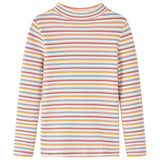 Vidaxl Children's shirt with long sleeves 104 Striped ecru